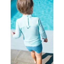 T-shirt Anti UV Bébé Manches Longues Bleu -Série Surf t shirt anti uv bebe manches longues bleu 6