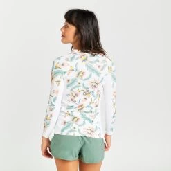 Tee Shirt Anti Uv Manches Longues Femme - 500 Belly Blanc 11 Tee Shirt Anti Uv Manches Longues Femme - 500 Belly Blanc -Série Surf tee shirt anti uv manches longues femme 500 belly blanc 3