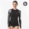 Tee Shirt Anti Uv Surf Top 500 Manches Longues Femme AKARU -Série Surf tee shirt anti uv surf top 500 manches longues femme akaru