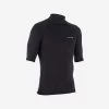 Tee Shirt Surf Top Thermique 900 Polaire Manches Courtes Homme Noir -Série Surf tee shirt surf top thermique 900 polaire manches courtes homme noir