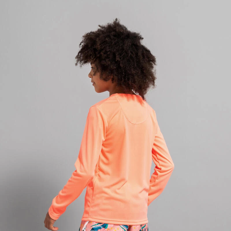 Water Tee Shirt Anti UV Surf Manches Longues Junior Corail 4 Water Tee Shirt Anti UV Surf Manches Longues Junior Corail – Image 2