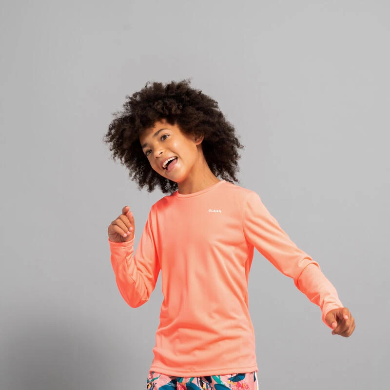 Water Tee Shirt Anti UV Surf Manches Longues Junior Corail 7 Water Tee Shirt Anti UV Surf Manches Longues Junior Corail – Image 5